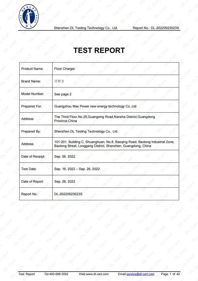 dl 20220923023s mxpcharger floor standing charger ce lvd en61851 1 report